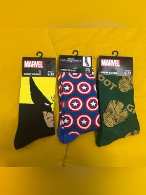 Marvel themed crew socks